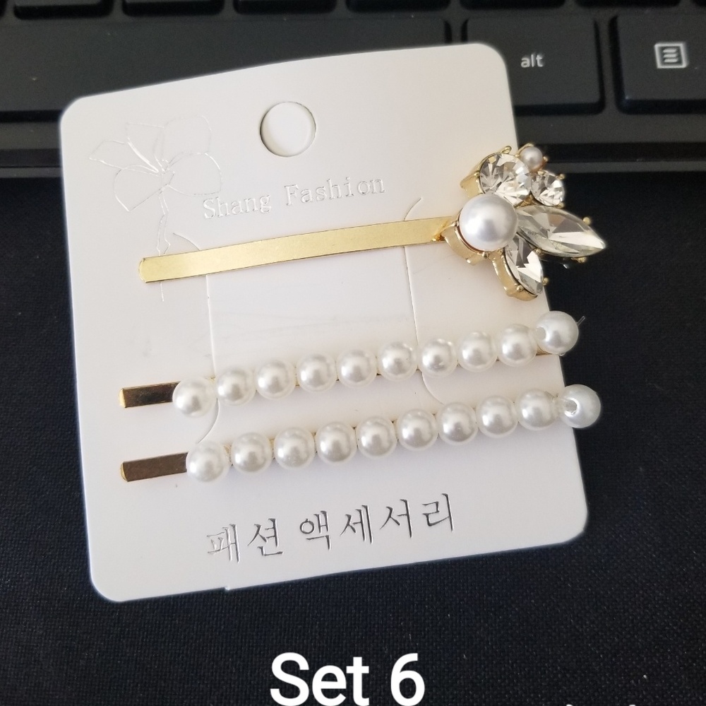 Pearl Hair Pins 3 piece set - Picture 8 of 8